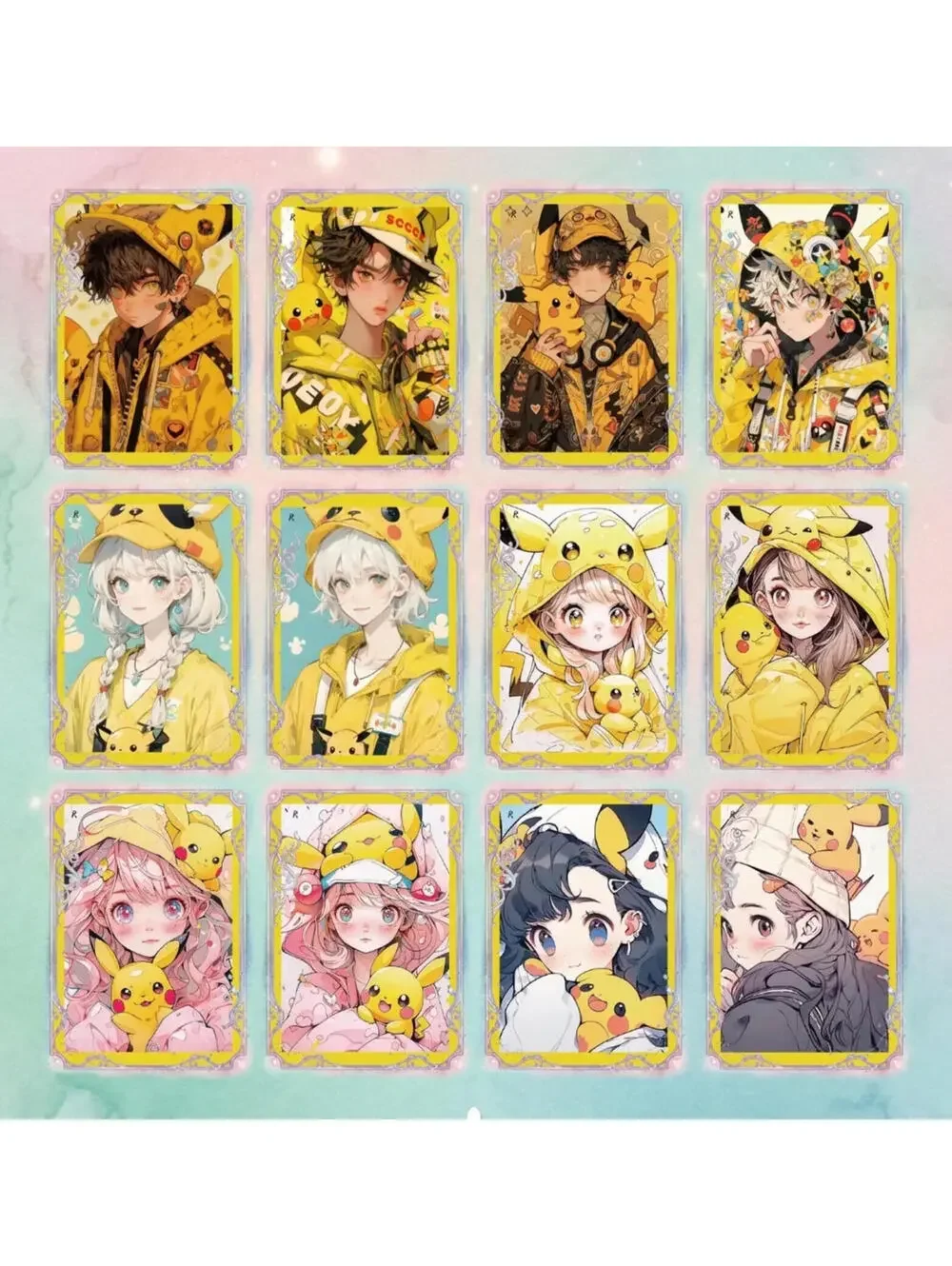 Pokemon Cute Polaroid Card - 3 Strips - Glitter Finish Fan Art